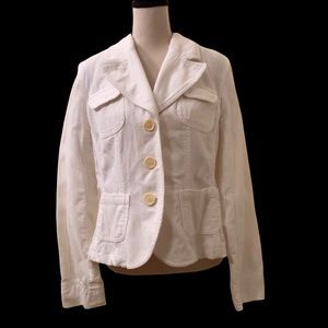 NWOT INC WHITE CORDUROY BLAZER